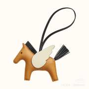 HERMES Milo Lambskin Grigri Rodeo Pegase Horse Bag Charm - 4