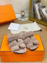 hermes woolskin slipper for winter brown 34-46 - 4