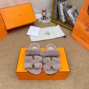 hermes woolskin slipper for winter brown 34-46 - 3