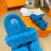 hermes woolskin slipper for winter light blue 34-46 - 4