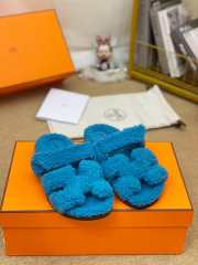 hermes woolskin slipper for winter light blue 34-46 - 3