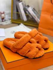 hermes woolskin slipper for winter orange 34-46 - 1