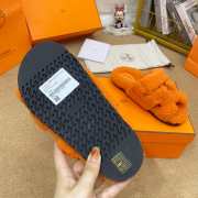 hermes woolskin slipper for winter orange 34-46 - 4