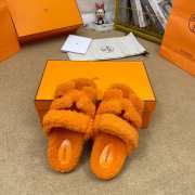 hermes woolskin slipper for winter orange 34-46 - 2