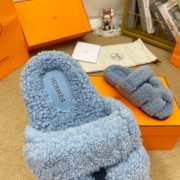 hermes woolskin slipper for winter smoke grey 34-46 - 4