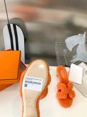 hermes woolskin slipper for winter low-heeled orange 35-41 - 3