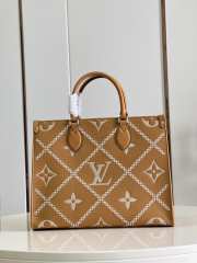 LV ONTHEGO MM TOTE BAG M46015 brown 35cm - 1