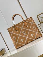 LV ONTHEGO MM TOTE BAG M46015 brown 35cm - 3