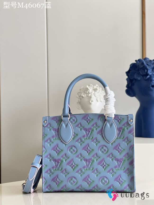 LOUIS VUITTON ONTHEGO PM BAG M46067 BLUE 25cm - 1