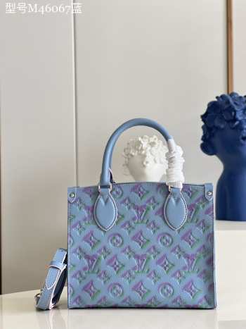 LOUIS VUITTON ONTHEGO PM BAG M46067 BLUE 25cm