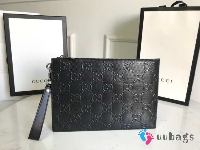 Gucci GG embossed pouch 625569 30x21cm - 1