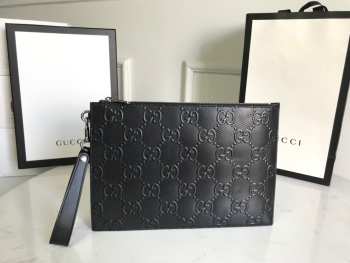 Gucci GG embossed pouch 625569 30x21cm