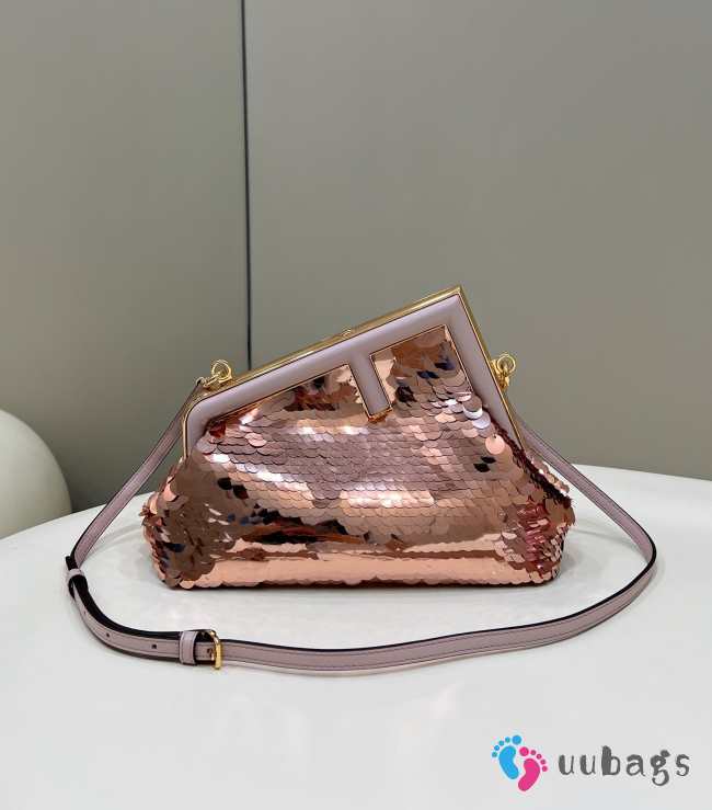 Fendi the first bag Round Sequins rose-gold 26x9.5x18cm - 1