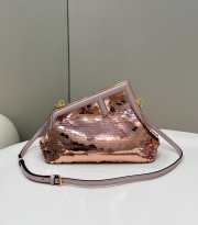 Fendi the first bag Round Sequins rose-gold 26x9.5x18cm - 1