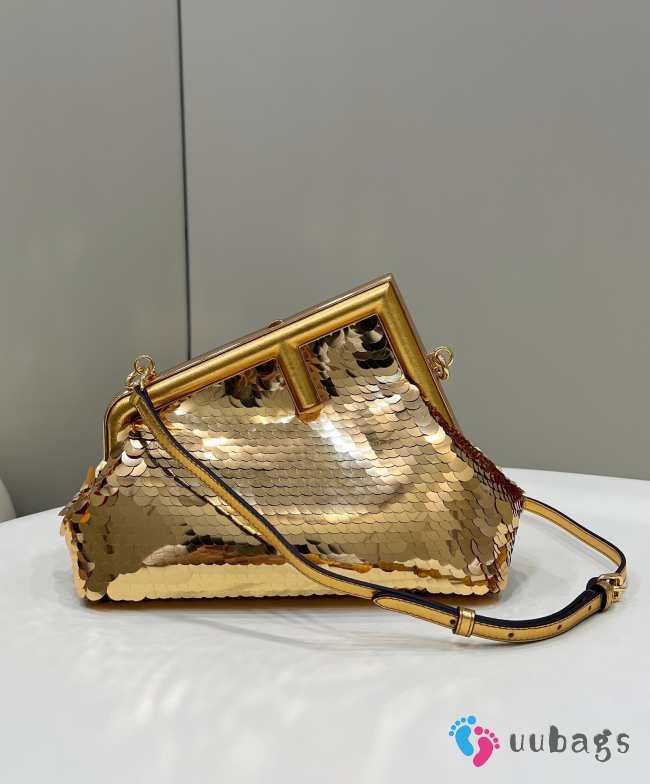 Fendi the first bag Round Sequins gold 26x9.5x18cm - 1