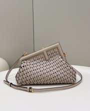 Fendi the first bag Leather Weave 26x9.5x18cm - 5