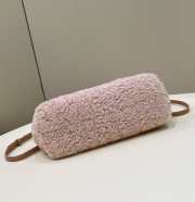 Fendi the first bag Lambswool pink 26x9.5x18cm - 2