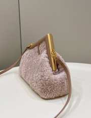 Fendi the first bag Lambswool pink 26x9.5x18cm - 3