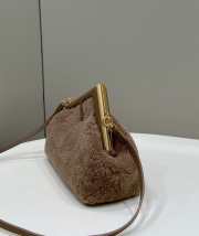 Fendi the first bag Lambswool brown 26x9.5x18cm - 2