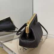 Fendi the first bag Crocodile pattern black 26×9.5×18cm - 2