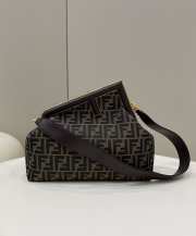 Fendi the first bag classic pattern dark brown 32.5×15×23.5cm - 1