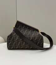 Fendi the first bag classic pattern dark brown 32.5×15×23.5cm - 2