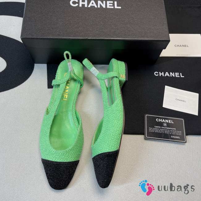 chanel low heels green 35-41 - 1