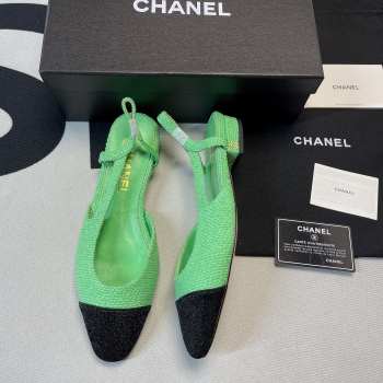 chanel low heels green 35-41