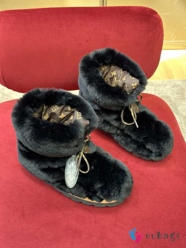 LV 2022 Rabbit fur thickened snow boots black 35-41 - 1