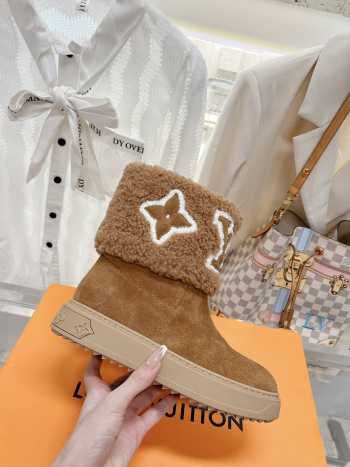 LV 2022 winter Lambswool snow boots brown 35-41