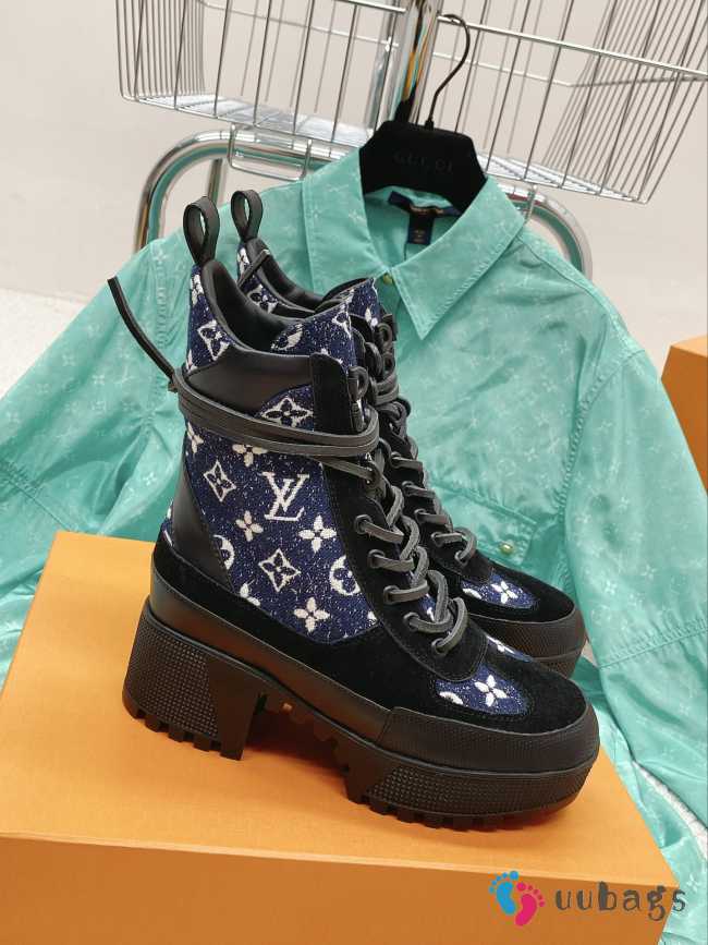 LV Martin boots blue and monogram 35-41 - 1