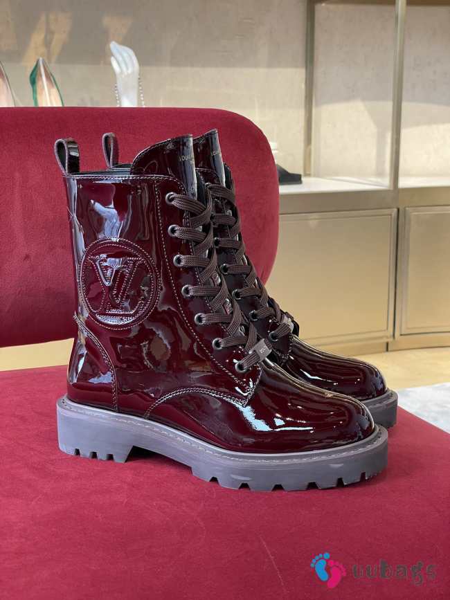 LV patent leather Martin boots dark red 35-41 - 1