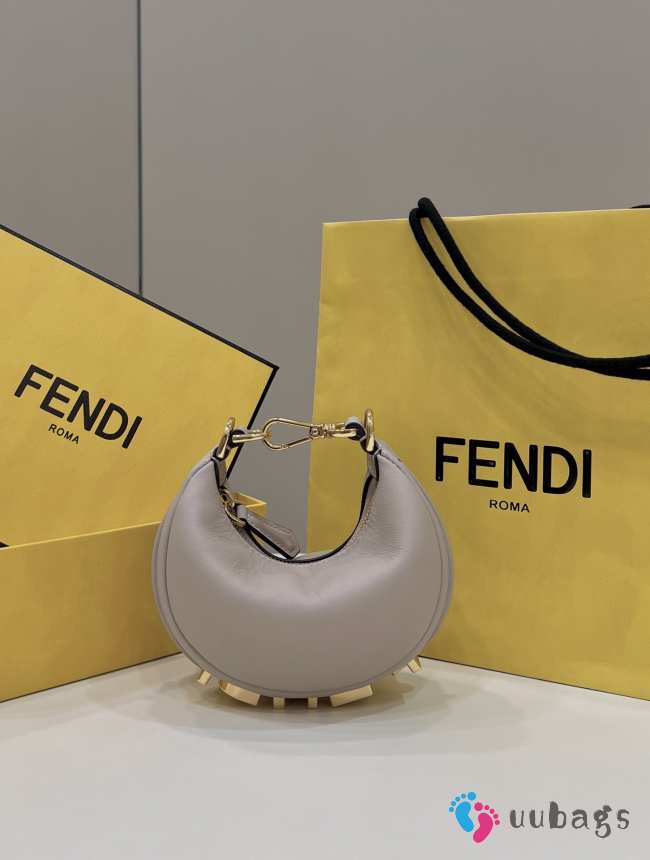 Fendi praphy bag grey 16.5x14x5cm - 1