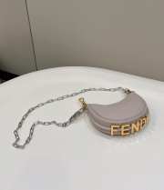 Fendi praphy bag grey 16.5x14x5cm - 3