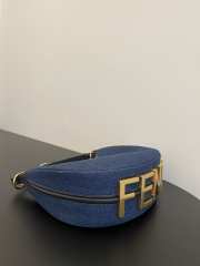 Fendi praphy bag Denim Blue 29x24x10cm - 4