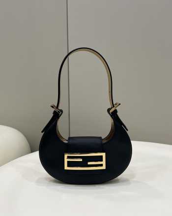 Fendi Cookie handle bag black 19x3.5x10cm