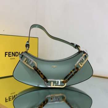 Fendi O-lock bag swing green 32x6x12cm