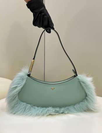 Fendi O-lock bag blue 32x6x12cm