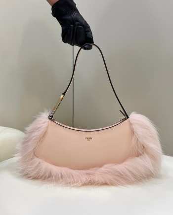 Fendi O-lock bag pink 32x6x12cm