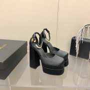 Versace Satin high heels black 15.5cm water table 3cm 35-41 - 1