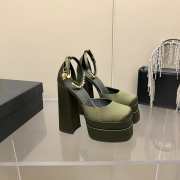 Versace Satin high heels green 15.5cm water table 3cm 35-41 - 1