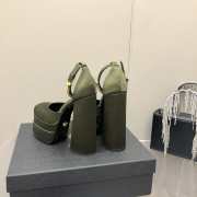 Versace Satin high heels green 15.5cm water table 3cm 35-41 - 4