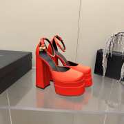 Versace Satin high heels orange 15.5cm water table 3cm 35-41 - 1