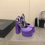 Versace Satin high heels purple 15.5cm water table 3cm 35-41 - 1