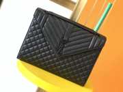 YSL Envelope Caviar leather black and black buckle 31×22×7.5cm - 1