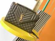 YSL Envelope Caviar leather black gold buckle 24x17.5x6cm - 1