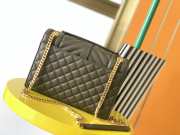 YSL Envelope Caviar leather black gold buckle 24x17.5x6cm - 5