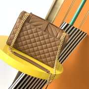 YSL Envelope Caviar leather brown gold buckle 24x17.5x6cm - 5