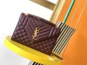 YSL Envelope Caviar leather maroon gold buckle 24x17.5x6cm - 1