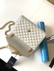 YSL Envelope Caviar leather white gold buckle 24x17.5x6cm - 2